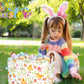 Boohit Large Easter Baskets For Kids Personalized Baby Girl Easter Basket Cute Teen Boy Spring Decor (Bunny Yellow Chicken)