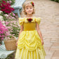 Axaxa Belle Costume For Girls Belle Dress Birthday Party Halloween Costume Cosplay Dress Up For Girls