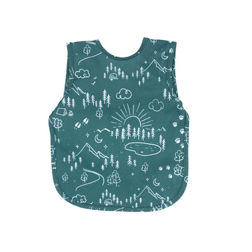 Bapronbaby Pine Forest Bapron - No Neck Tie Safer Bib For Baby & Toddler - Soft Waterproof Stain Resistant - Machine Washable -