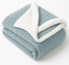 VAS COLLECTIONS Ultra Soft Baby Blanket | Flannel + Sherpa | 2Layer AllSeason AC Sheet for Newborns (024 M)  Light Grey