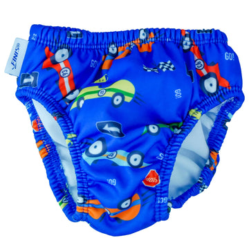 Finis Baby Boys Briefs And Toddler Swim Diaper, Race Car, 4T Us