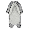 Travel Bug Baby & Toddler 2-in-1 Head Support Duo Head Support for Car Seats, Strollers & Bouncers (Black/Grey/White), 8x2.75x10