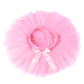 Baby Girls'Tutu Skirt With Shorts Newborn Toddler Tulle Skorts 0-24 Months Pink