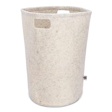 Parker Baby Co. Nursery Laundry Hamper - Large Felt Storage Basket And Baby Hamper For Nursery (White)