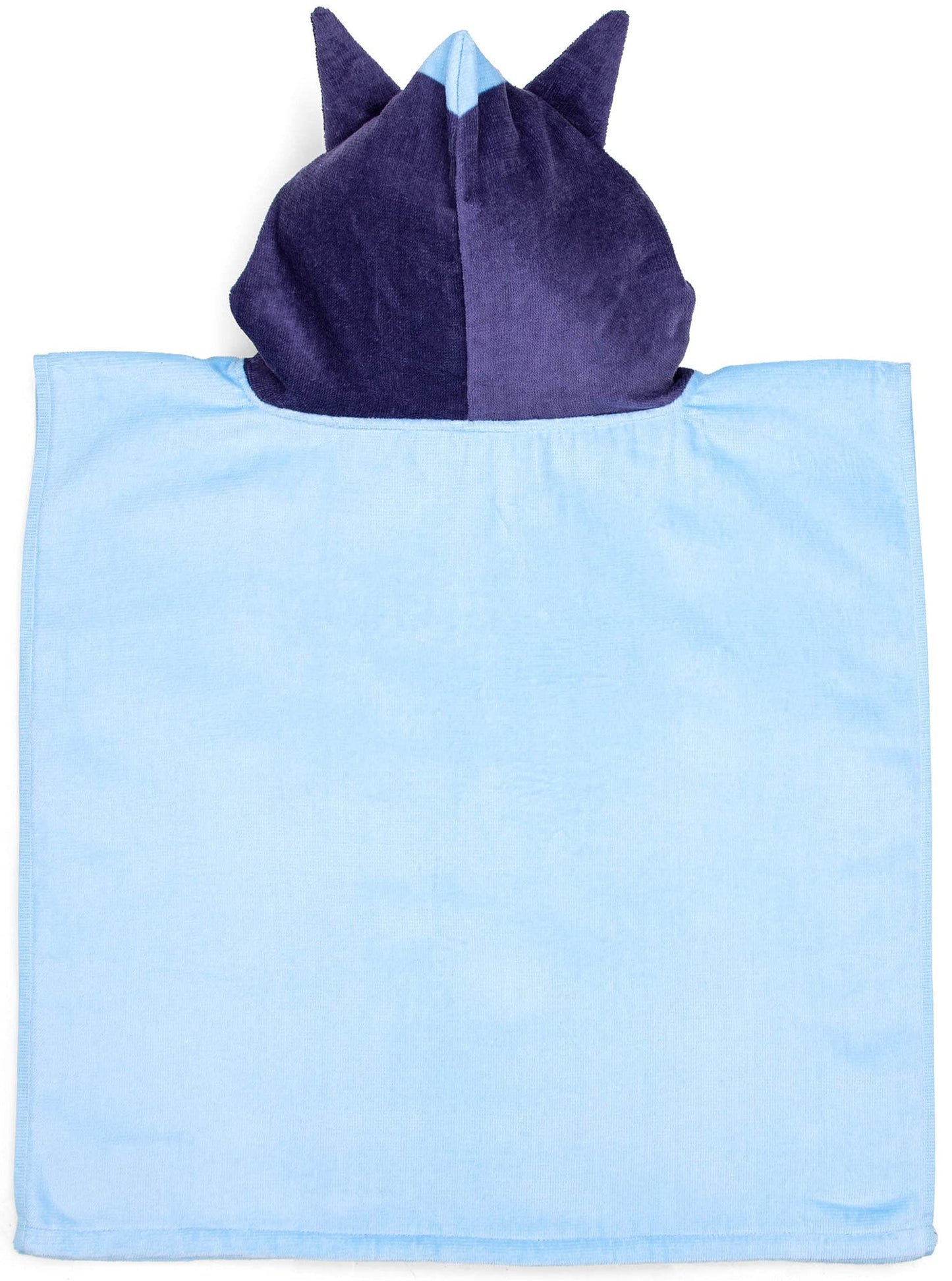 Jay Franco Bluey Piggyback Bath/Pool/Beach Hooded Poncho - Super Soft & Absorbent Cotton Towel, Measures 22 X 22 Inches (Officia