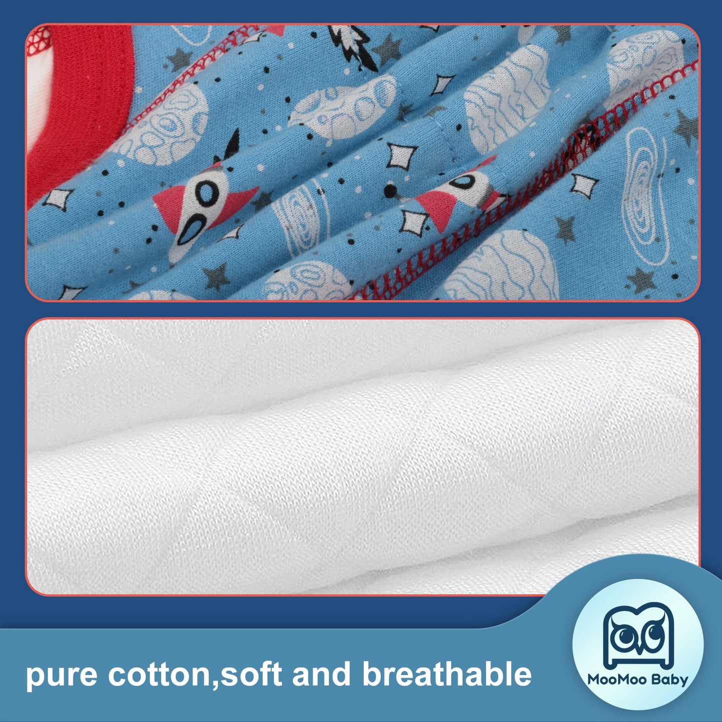 Moomoo Baby 8 Packs Potty Training Pants Cotton Absorbent Training Underwear For Toddler Baby Boy 5T