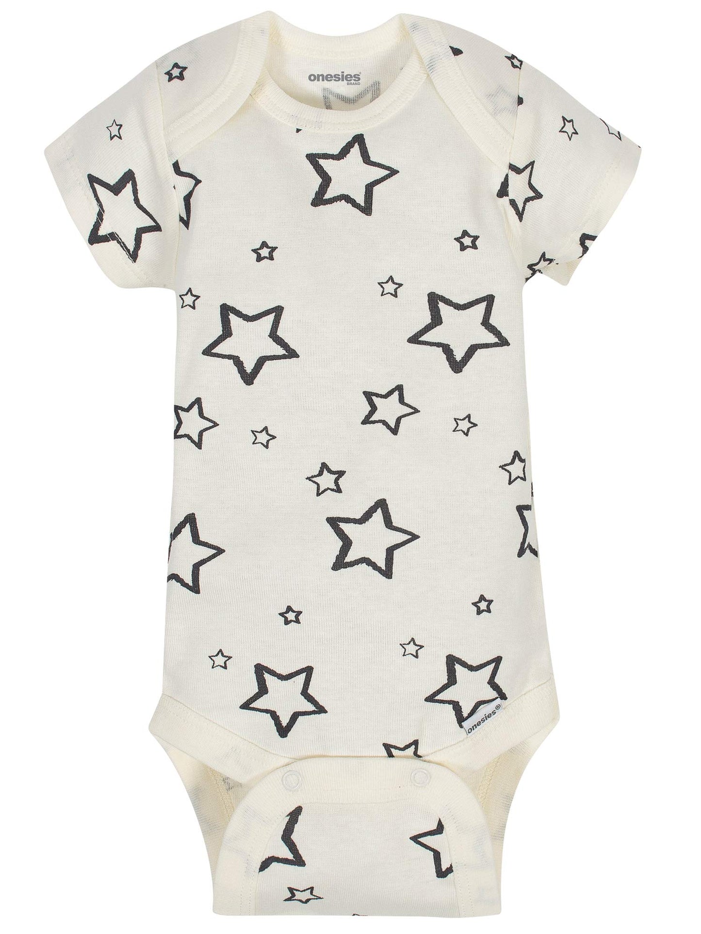 Onesies Brand Baby 8-Pack Short Sleeve Mix & Match Bodysuits, Play Smile & Hug Neutrals, 12 Months