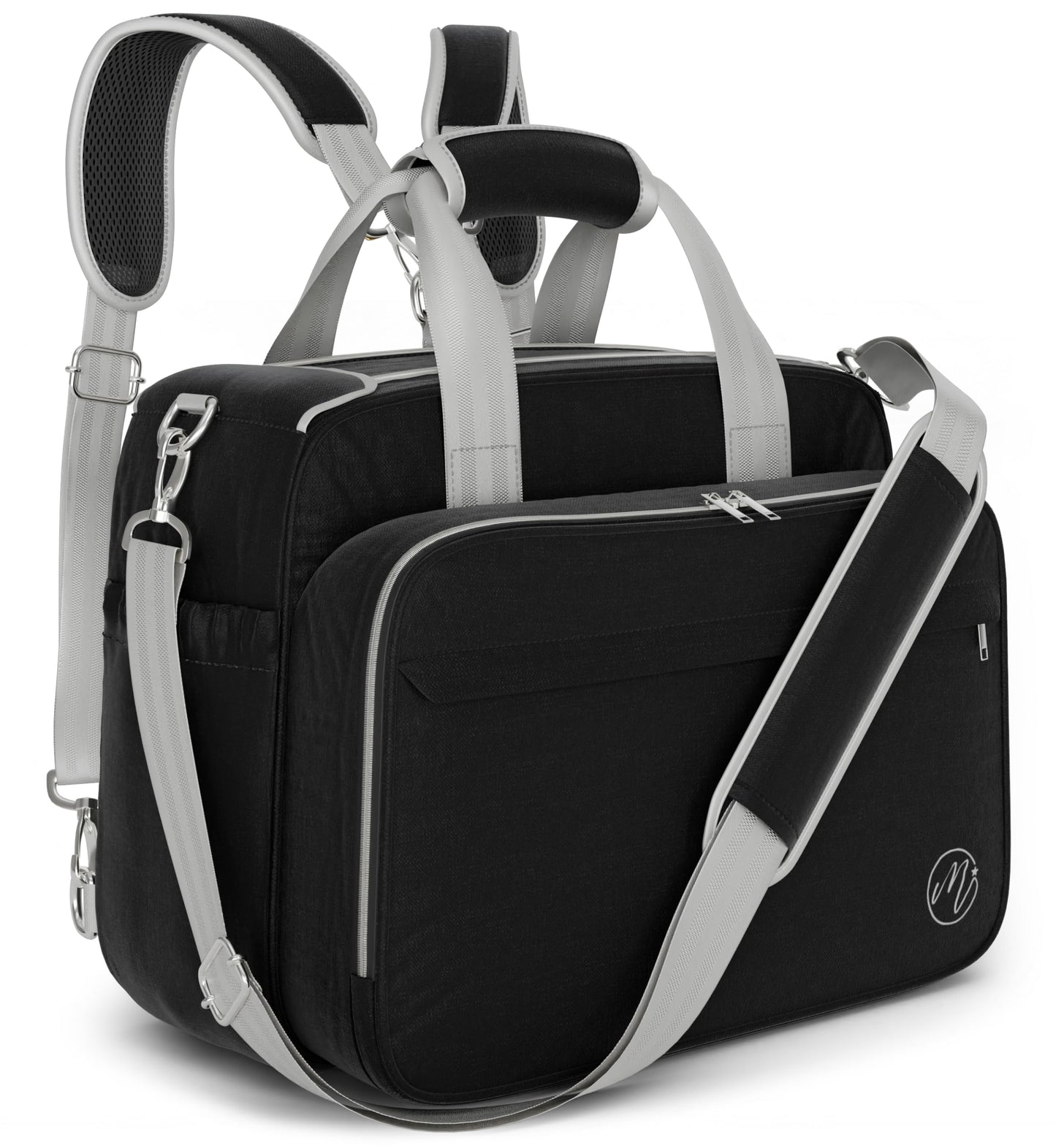Mellories 4 in 1 Convertible Diaper Bag Tote For Baby Boys and Girls - Converts Into Diaper Backpack, Baby Tote, Stroller Bag an