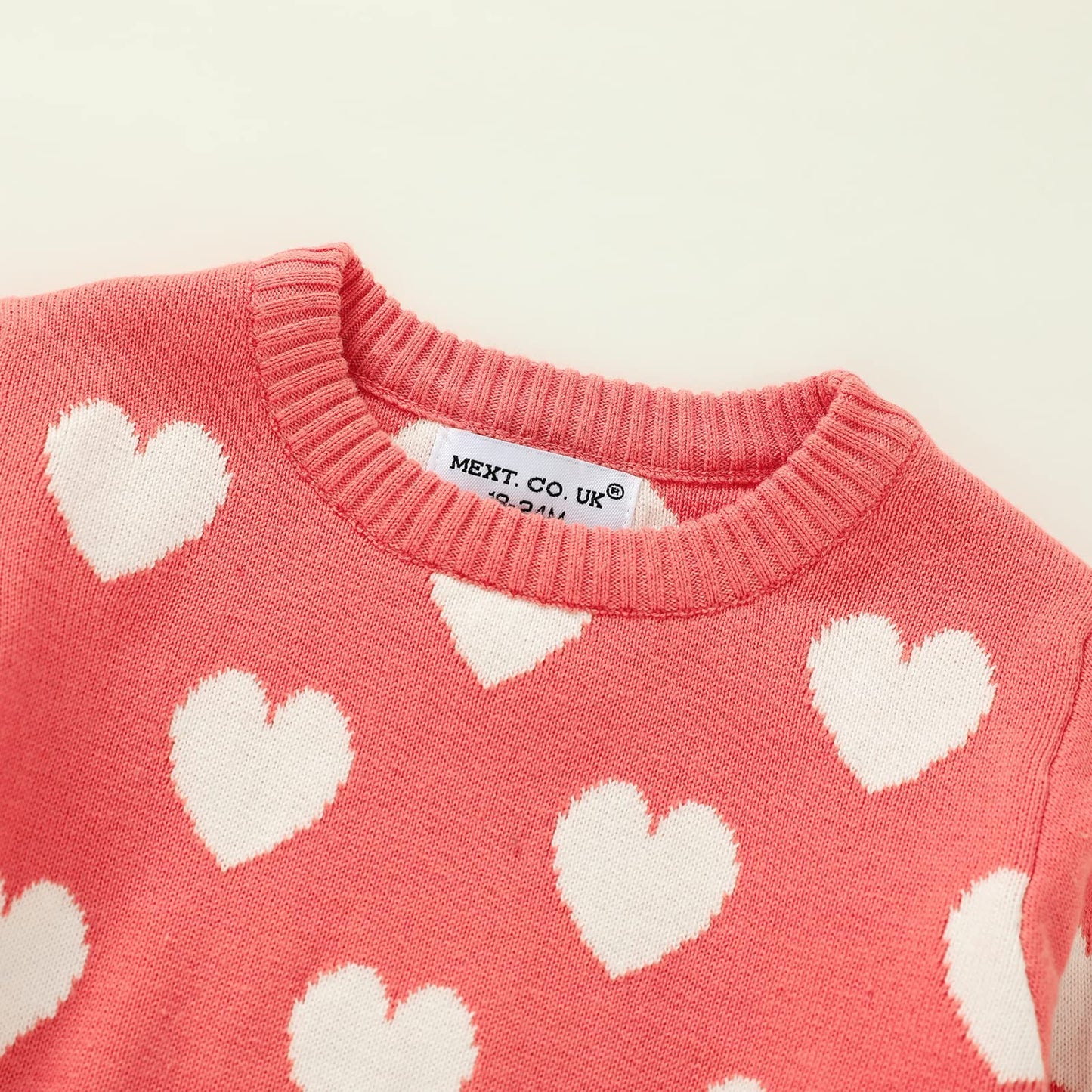Baby Girl Valentine'S Day Outfit Toddler Kids Love Long Sleeve Knit Sweater Crewneck Pullover Sweatshirt Tops (L-Pink, 4T)