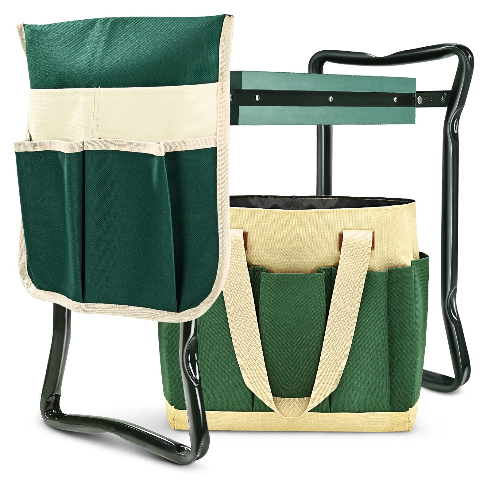 Garden Kneeler And Seat Heavy Duty, Upgraded Widened And Thickened Gardening Stools For Seniors, Foldable Gardening Bench Ergono