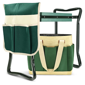 Garden Kneeler And Seat Heavy Duty, Upgraded Widened And Thickened Gardening Stools For Seniors, Foldable Gardening Bench Ergono