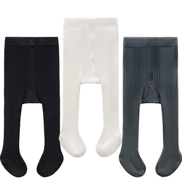 Cecorc Baby Leggings, Tights For Girls, Toddler, Infant,18-24 Months,(2-3 Years, 3 Pack (Black+White+Darkgrey))