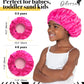 Olivia Sylx Satin & Silk Bonnet - Sleep Cap For Toddlers & Girls, Hair Cover For Sleeping - Adjustable (Hot Pink/Light Pink, 0-3