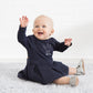 Robeez Baby Girls' Quilted Dress & Diaper Cover, Navy, 3 Months