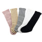 Bestjybt Baby Girls Boys Knee High Socks Cotton Newborn Infants Toddlers Cable Knit Tube Ruffled Stockings, 5 Pairs (Multicolor,