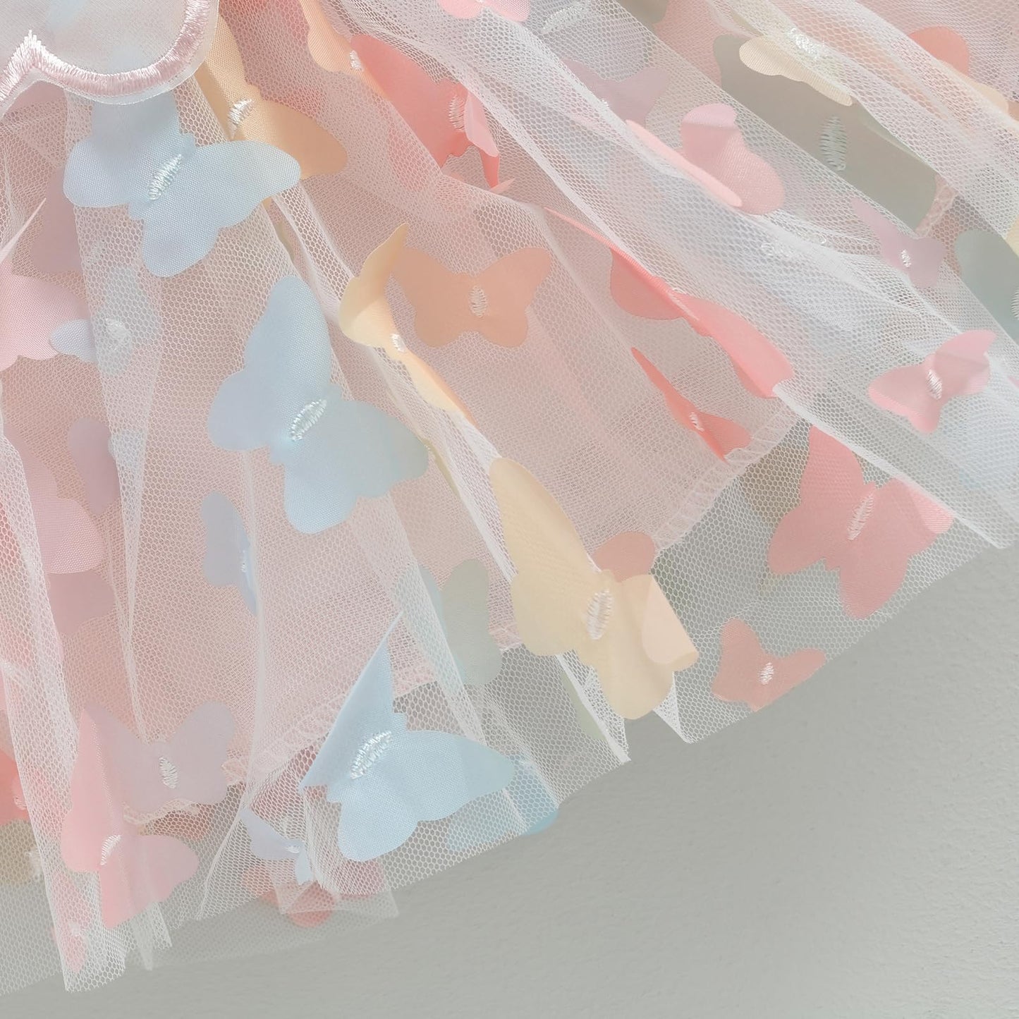 Toddler Baby Girl Tutu Dress, Butterfly Fairy Dress Layered Princess Dresses For Birthday Photo Shoot Outfit (Colorful Butterfly
