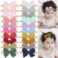 Doboi 20Pcs Baby Headbands Hair Bows Muslin Gauze Bows Elastic Nylon Hairbands Boutique Soft Hair Accessories For Girls Newborns