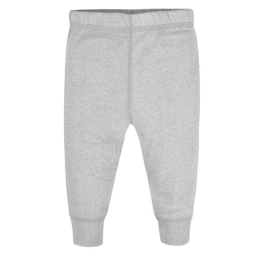 Gerber Baby Girls Multi-Pack Active Pants Set, Pink/Black/Gray, Newborn