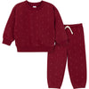Gerber Baby Boys Toddler 2-Piece Fleece Sweatshirt And Jogger Set, Burg Lighting, 12 Months