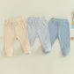 Yoawdats Baby Boys' 3-Pack Pull-On Jogger Pants Girls' Knit Pants Classic Fit Elastic Waist Toddler Pants Infant Long Pants