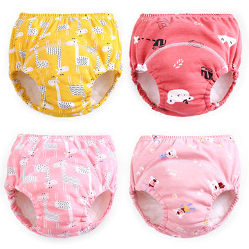 Max Shape Potty Training Pants Girls 2T,3T,4T,Toddler Training Underwear For Baby Girls 4 Pack Red, 2T