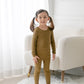 Avauma Baby Boys Girls Pajama Set Kids Toddler Snug Fit Ribbed Sleepwear Pjs For Daily Life Style (M/Olive(L))
