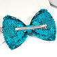 Bling Bows For Girls, Big 5 Inch Peacock Sequins Hair Bows Alligator Hair Clips Hair Accessory For Baby Girls Toddler Teens