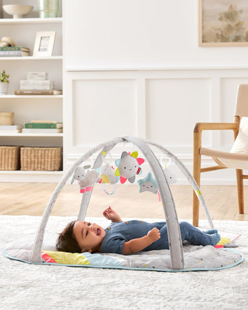Skip Hop Tummy Time Mat, 3-In-1 Activity Baby Play Gym, Age 0+, Silver Lining Cloud, Grey