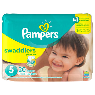 Pampers Swaddlers Diapers Size 5 - Jumbo Pack 20 Count