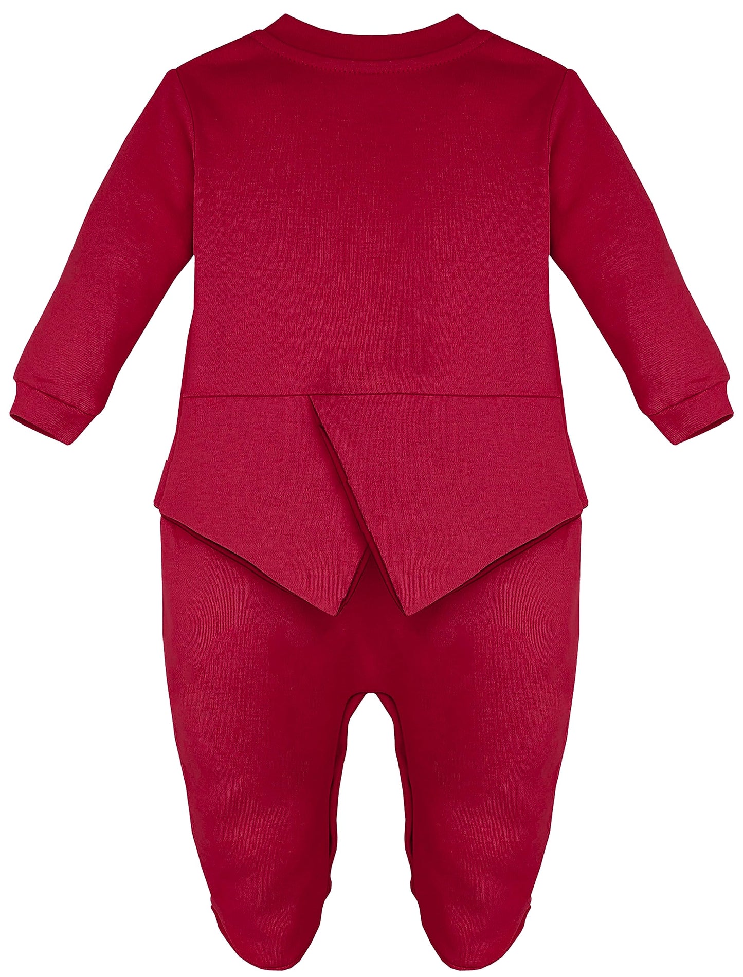 Lilax Baby Boy Gentleman Tuxedo Footie Christmas Holiday Outfit With Bow Tie 9M Red