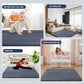 Hombys 59X71 Fodable Memory Foam Play Mat For Playpen,Thick 1' Thick Baby Play Mat For Floor,Padded Play Mat With Non-Slip Back