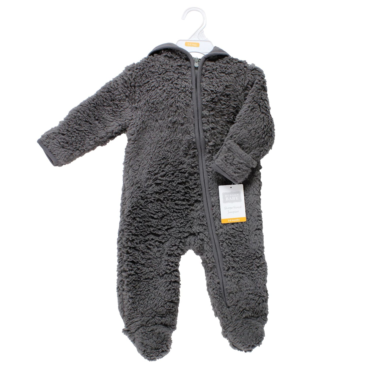 Hudson Baby Unisex Baby Fleece Sleep And Play, Charcoal, 9-12 Months