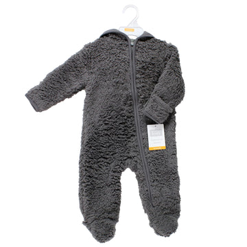 Hudson Baby Unisex Baby Fleece Sleep And Play, Charcoal, 9-12 Months