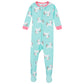 Gerber Baby Girls' 4-Pack Footed Pajamas, Unicorns Cats Pink, 4T