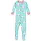 Gerber Baby Girls' 4-Pack Footed Pajamas, Unicorns Cats Pink, 9 Months