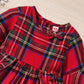 Minifeiko Baby Girl Christmas Outfit 2Pcs Red & Green Tartan Plaid Tunic Top + Leggings Clothes Set (Red & Green Plaid, 0-6 Mont