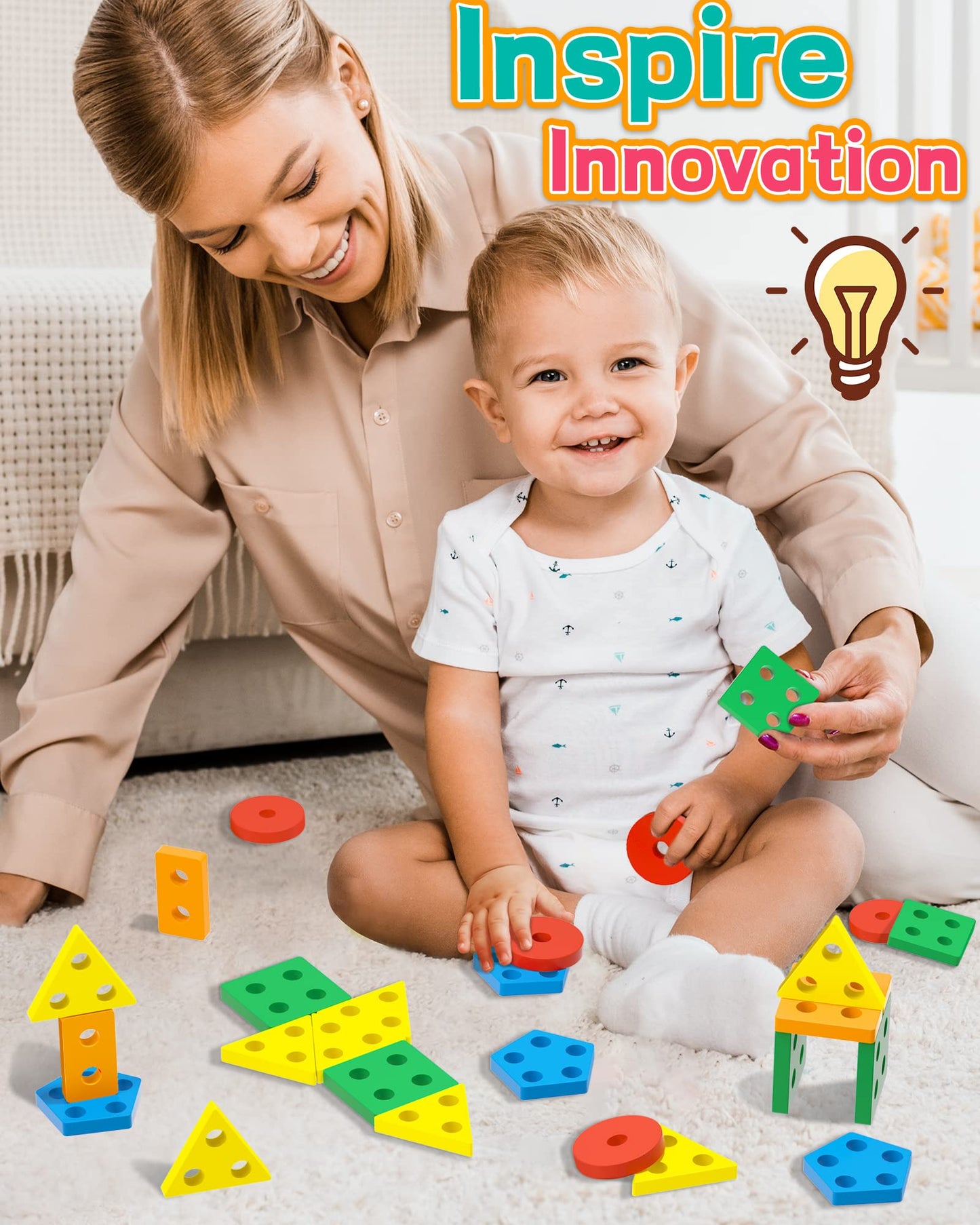 Zartores Montessori Toys for 1 2 3 Year Old Boys Girls Toddlers, Wooden Sensory Toys for Ages 2-4 0-2, 1 2 Year Old Boy Girl Bir