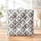 Oasis Home Collection Cotton Shell with Natural Cotton Printed Floor Cushion  Grey Ikat
