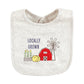 Hudson Baby Unisex Baby Cotton Bibs, Green Farm Animals, One Size