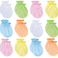Rative Newborn Baby Cotton Gloves Sleep Sleeping No Scratch Mittens Mitts Set For 0-6 Months Boys Girls (12 Pairs/Assorted)