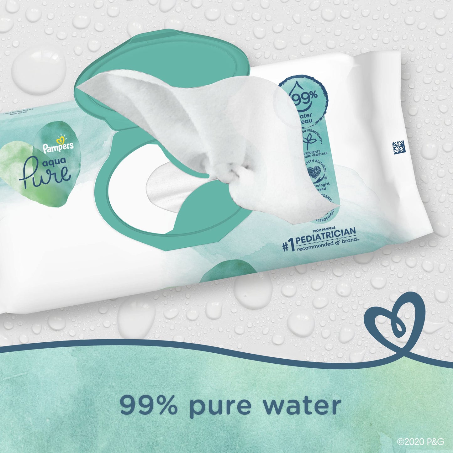 Pampers Aqua Pure Baby Wipes 560 Ct Old V2