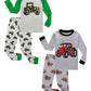 Family Feeling 4 Piece Baby Boys Long Sleeve Pajamas Sets 100% Cotton Tractor Pyjamas Toddler Infant Kids 12-18 Months Grey