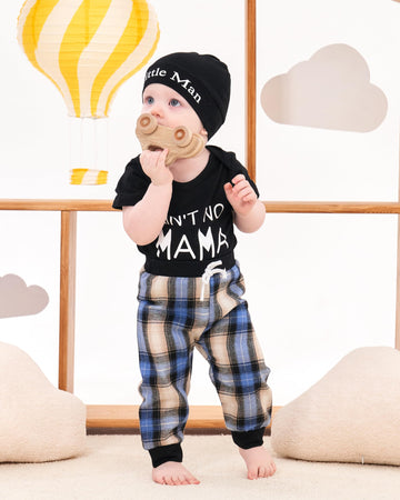 Renotemy Infant Baby Clothes For Boys Summer Spring Baby Boy Stuff Newborn Outfits Preemie Baby Boy Clothes 3-6 Months Plaid