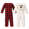 Hudson Baby Unisex Baby Cotton Coveralls Moose Wonderful Time, 18-24 Months