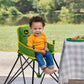 Bright Starts John Deere Pop N Dine Portable High Chair, Indoor/Outdoor, Dishwasher Safe Tray, Easy to Fold, Unisex, Green, 6 M