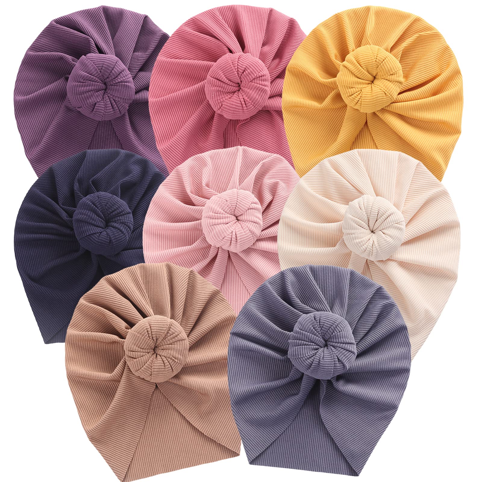 Baby Hats Newborn Baby Turban Baby Girls Hospital Hat Infant Toddler Kid Hat Big Hair Bow Top Knot Head Wrap