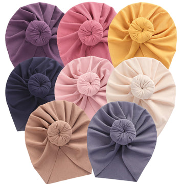 Baby Hats Newborn Baby Turban Baby Girls Hospital Hat Infant Toddler Kid Hat Big Hair Bow Top Knot Head Wrap