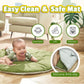 Tinitigies Baby Play Gym Mat - Jungle Safari Activity Mat With 8 Detachable Toys For Sensory Development - Thick, Oversized, Was