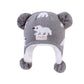 Langzhen Toddler Kids Infant Winter Hat,Earflap Knit Warm Cap Fleece Lined Beanie For Baby Boys Girls (Polar Bear - Grey, S(46-4
