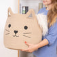 Vk Vkliving Animal Baskets Large Woven Cotton Rope Storage Basket With Cute Cat Design Animal Laundry Basket Organizer For Towel